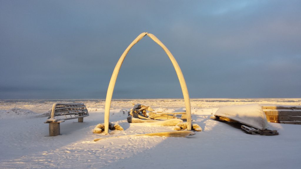 whale bone arch in Utqiagvik, AK